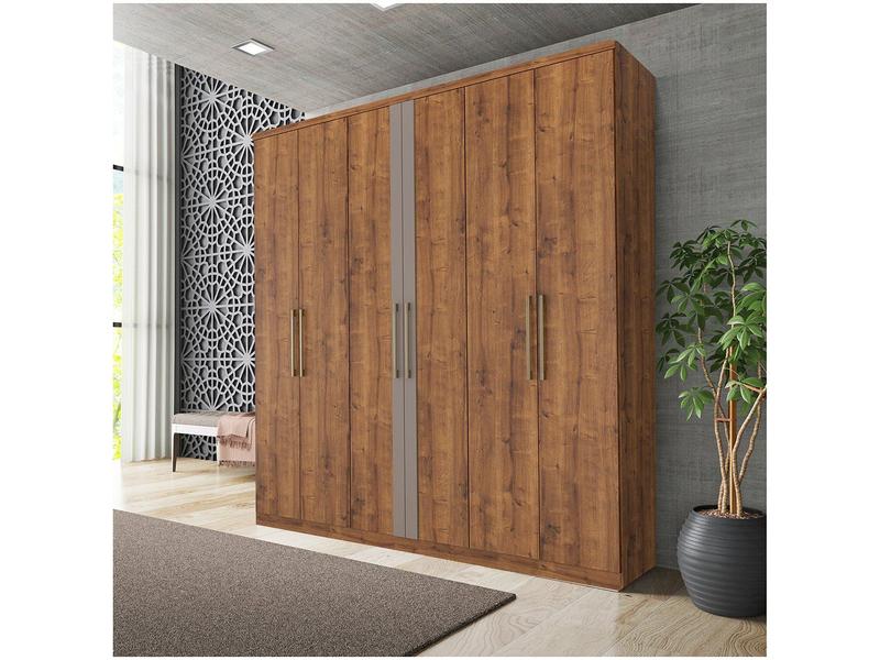 Guarda-Roupa Casal Odin 6 Portas Carraro 1097 Flex Color - Guarda
